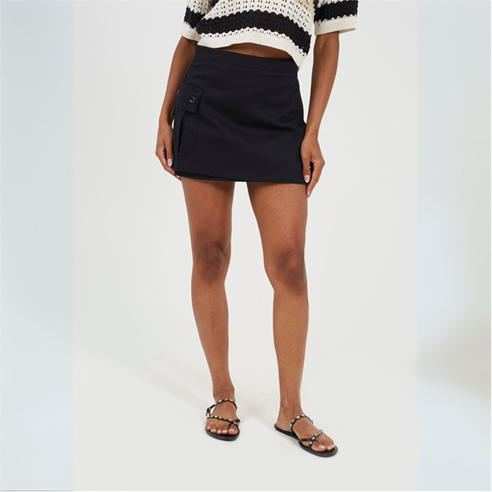 Brave Soul - Womens Wrap Mini Skirt with Pocket Detail