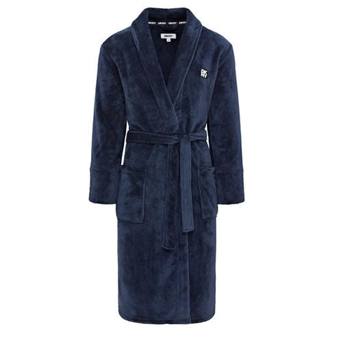 DKNY - DKNY Mens Fleece Robe Trash Pandas
