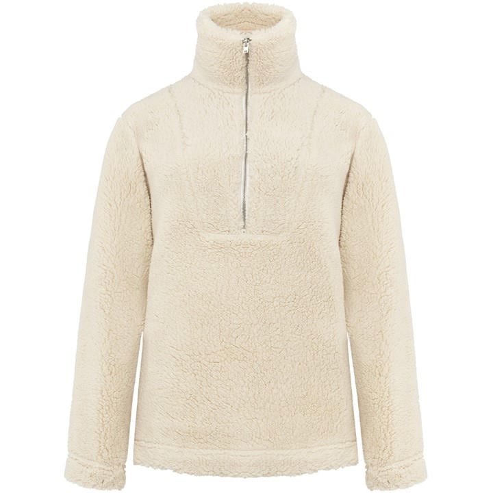Phase Eight Ione Borg Zip Jacket - Cream