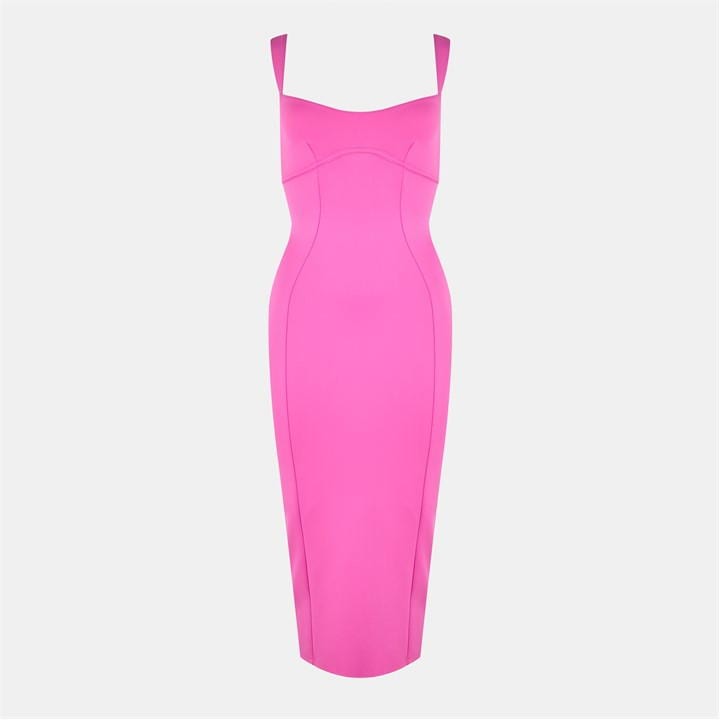 GOOD AMERICAN Women's Sweetheart Midi Bodycon Dress - Pink