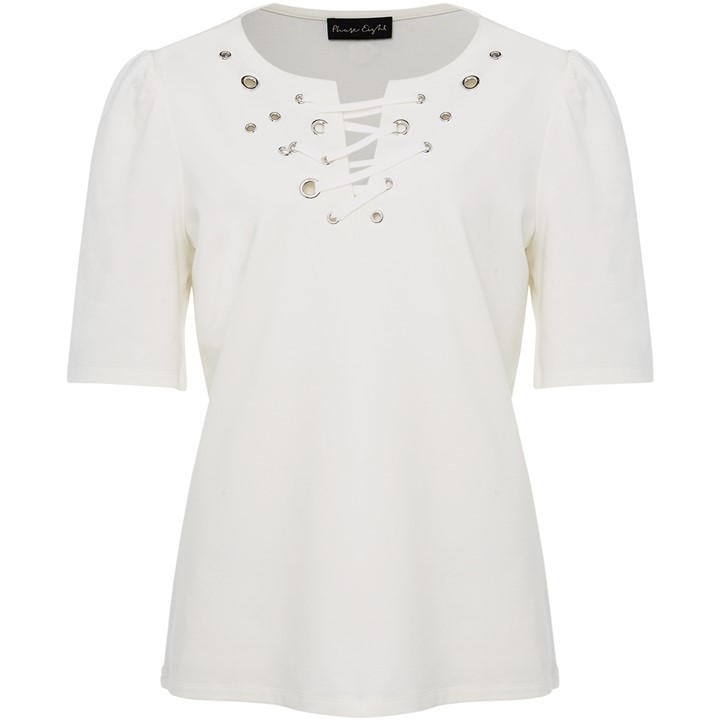 Phase Eight Kailee Eyelet Top - Cream
