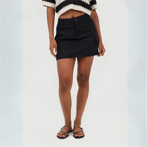 Brave Soul - Womens Denim Mini Skirt with Cargo Pockets