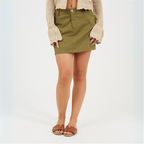 Brave Soul - Womens Denim Mini Skirt with Cargo Pockets