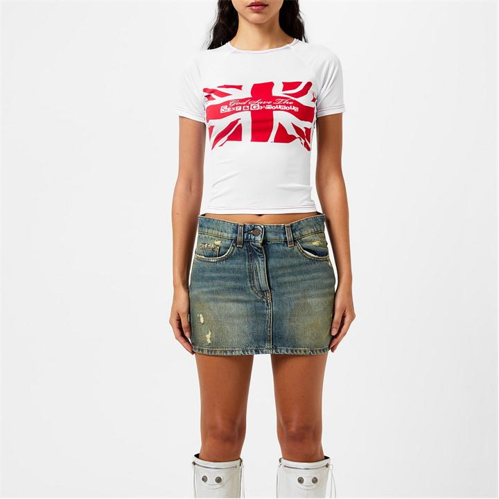 Sinead Gorey Inead Gorey Sg Union Jack Tee Ld42 In White