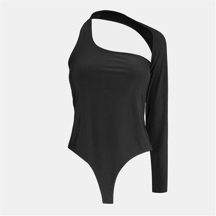 MISSY EMPIRE ONE SLEEVE SLINKY BODYSUIT WOMEN