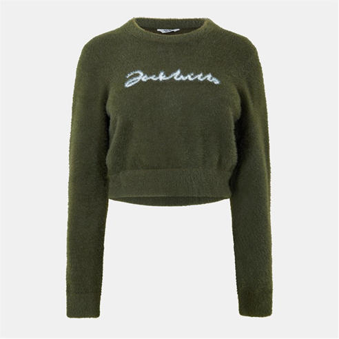 Jack Wills - Women's JW Knitted Jacquard Cropped Crew Neck Jumper