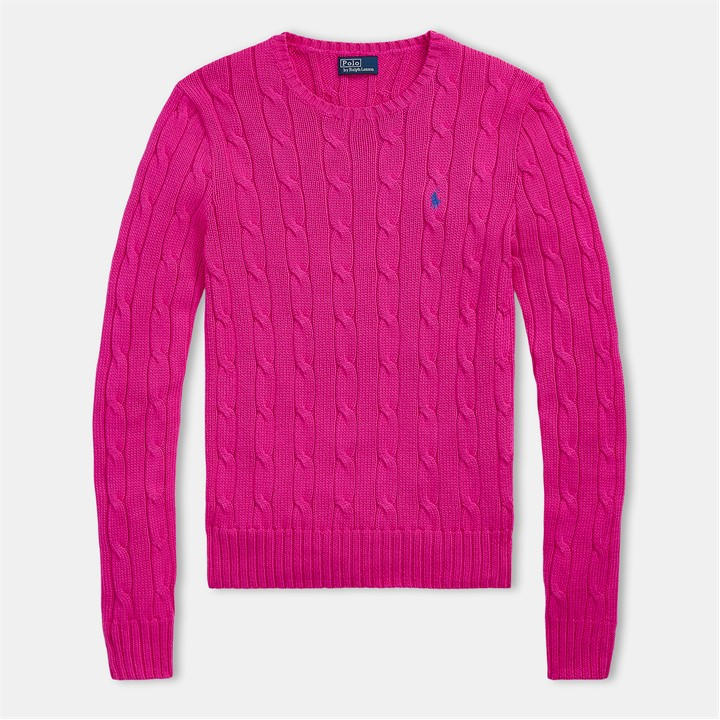 Polo Ralph Lauren Womens Pink Julianna Crewneck Sweater - Size 12