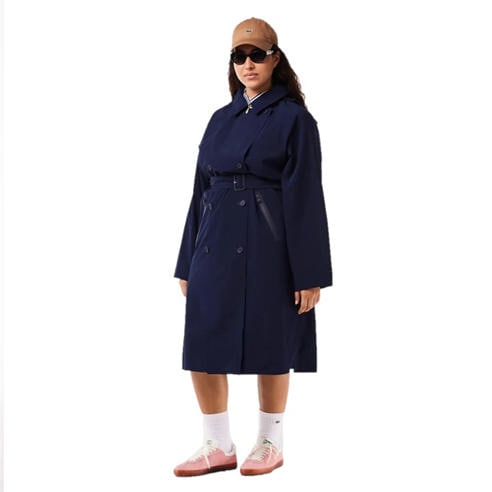 Lacoste - Women's  Weather-Resistant Belted Trench Coat