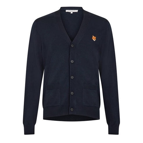 MAISON KITSUNE - Men's Fox Hooded Merino Cardigan