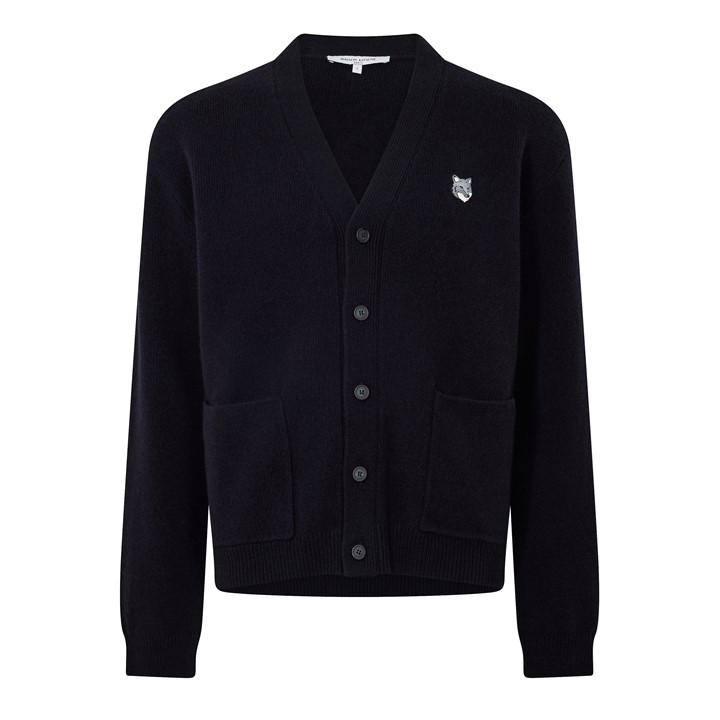 Laurel Green - MAISON KITSUNE - Men's Fox Hood Milano Lamb Cardigan