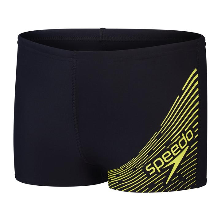 Speedo Boys Black Medley Logo Aquashorts Size 13