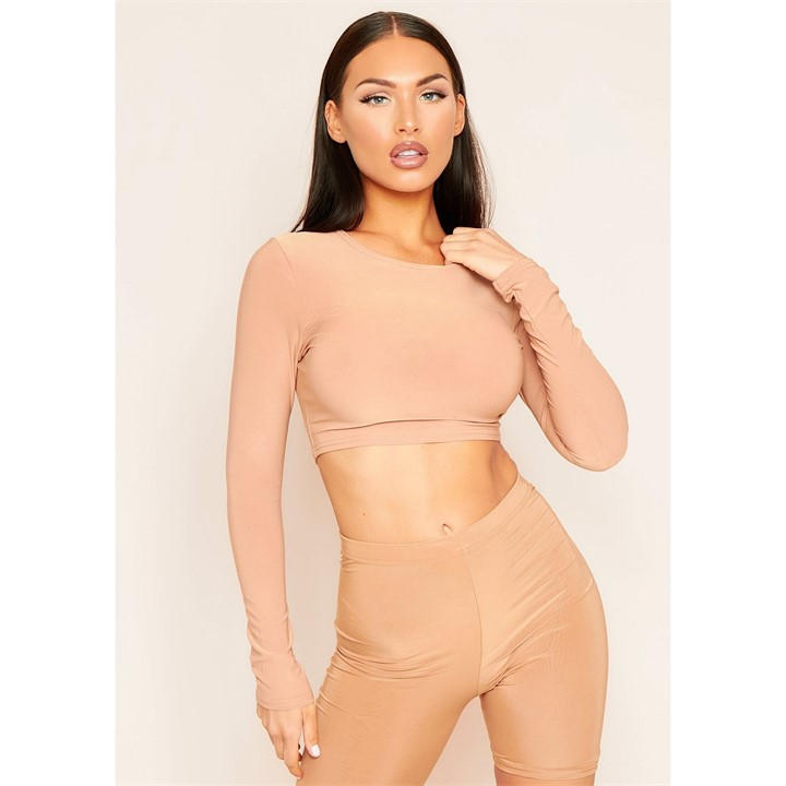 MISSY EMPIRE SLEEVE CREW NECK SMOOTH CROP TO
