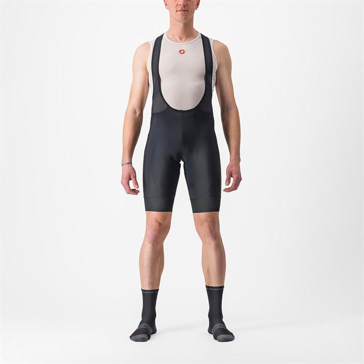 Castelli Men's Black Entrata 2 Bib Shorts - Extra Large