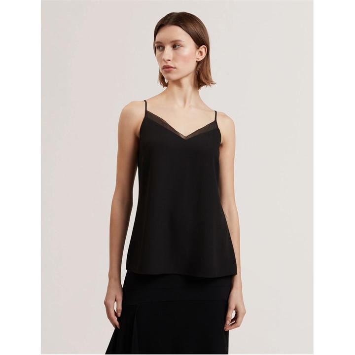 Ted Baker Chiffon Cami Ld54 In Black
