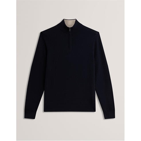 Ted Baker - Men's Stitch Half Zip Knitted Top