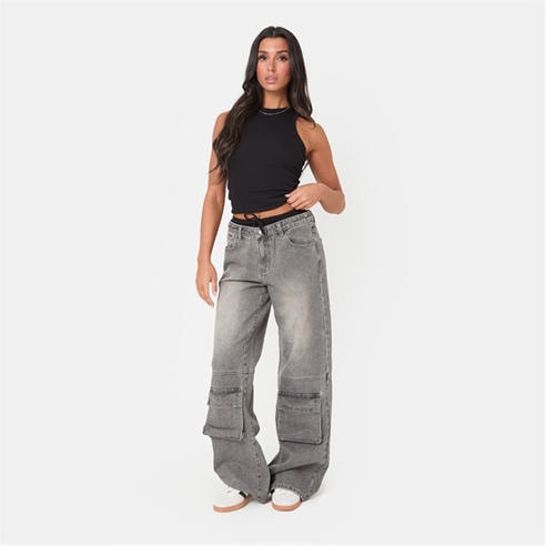 I Saw It First - Double Waistband Cargo Jean