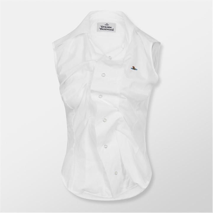 Black - VIVIENNE WESTWOOD - Women's Viv Sleeveless Tailored Shirt