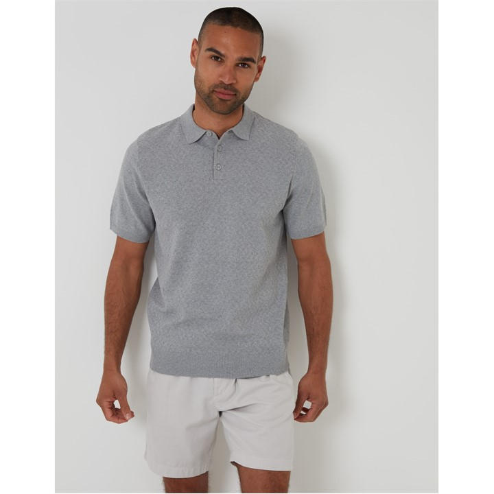 Threadbare Ollerton Polo In Grey