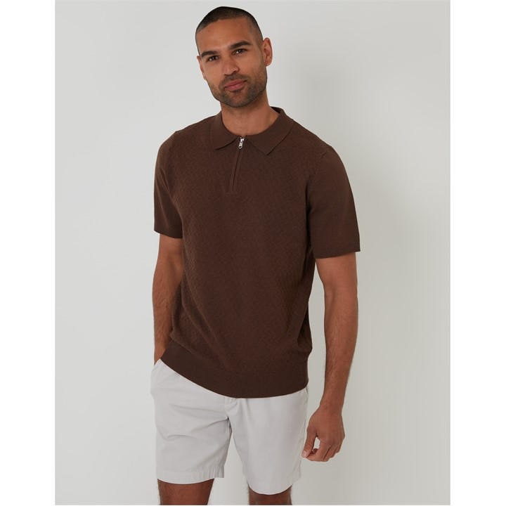Threadbare Whittley Polo In Brown