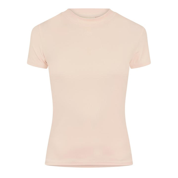 Black - THE COUTURE CLUB - Womens Sculpting Stretch Emblem Baby T-Shirt