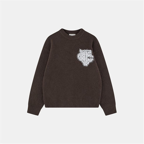 THE COUTURE CLUB - Mens Fluffy Knit Crew Sweater