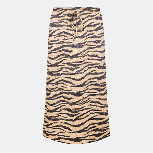 GANNI - Women's Elastic Midi Skirt