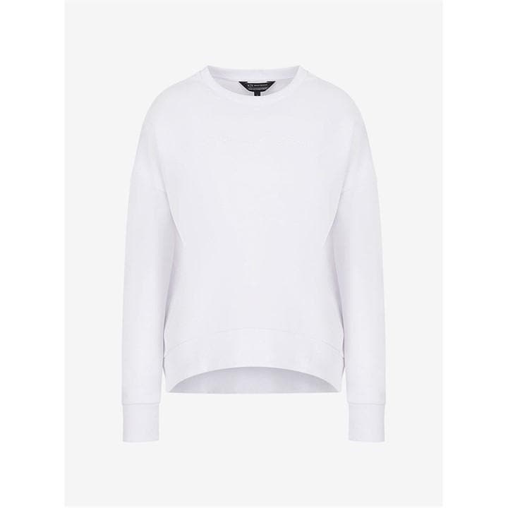 Armani Exchange Women's White Crewneck Sweatshirt Large