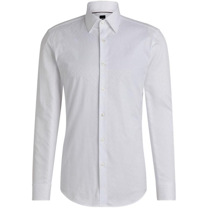 HUGO BOSS MEN'S HBB PLAIN LONG-SLEEVE SHIRT