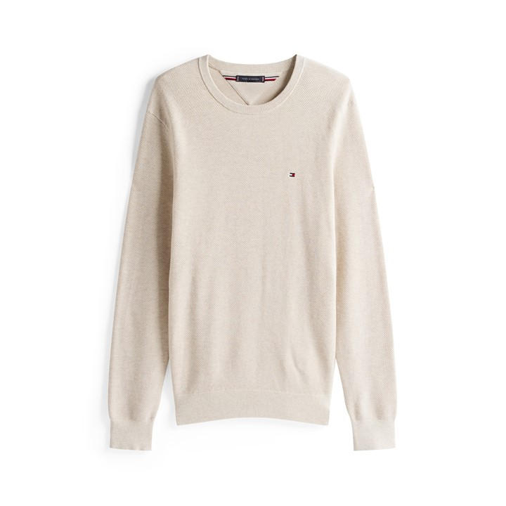 Tommy Hilfiger Men's Beige Pullover Sweater Medium