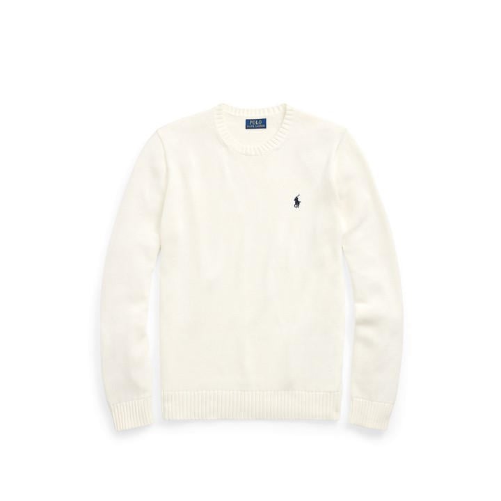 Polo Ralph Lauren Men's White Crew Neck Knit Sweater - 2XL