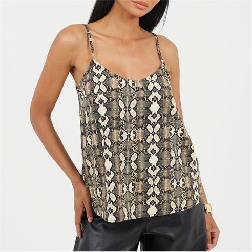 Brave Soul - Womens Flowy Cami in Snake Print