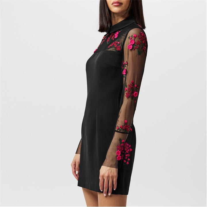 French Connection FC Darcy Dress Ld51 Black Pink FRASERS