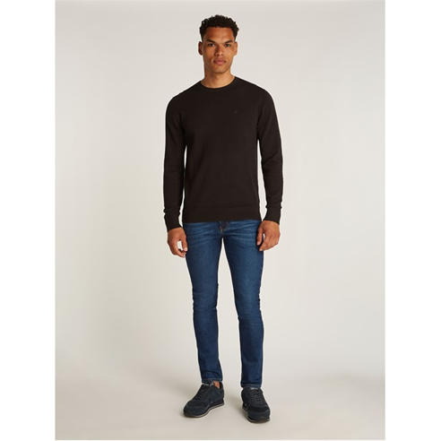 Calvin Klein - Men's Waffle Texture Cotton Crew Neck Jumper