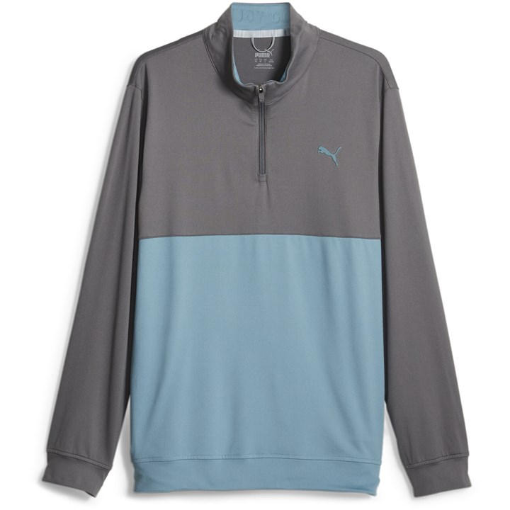 PUMA GAMER COLORBLOCK QUARTER ZIP FLEECE MENS
