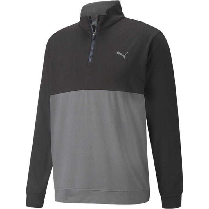 PUMA GAMER COLORBLOCK QUARTER ZIP FLEECE MENS
