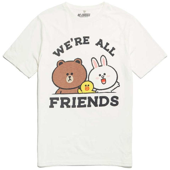 Line Friends Print Ts 99 In White