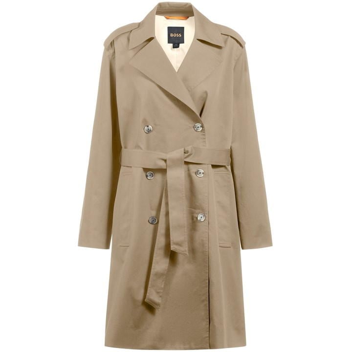 Boss Women's Beige C Cotrench 10269253 01 Size 10