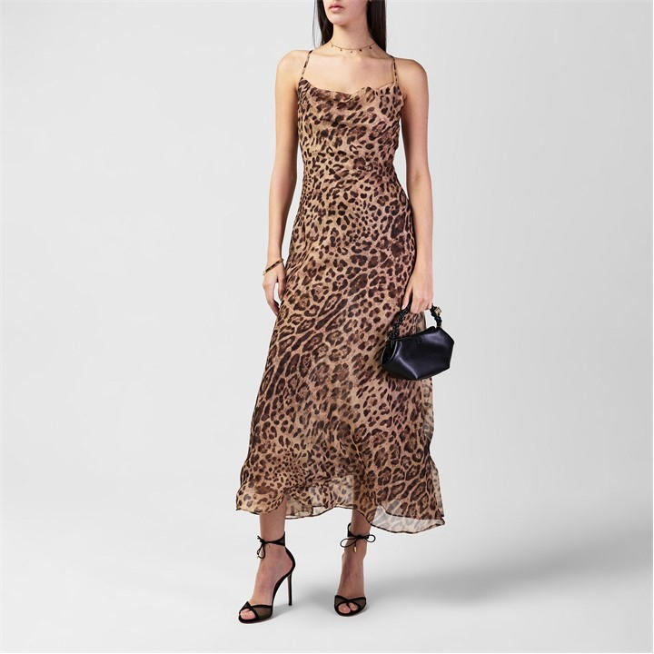 Bardot Women's Multi Leopard Maxi Dress Size 8