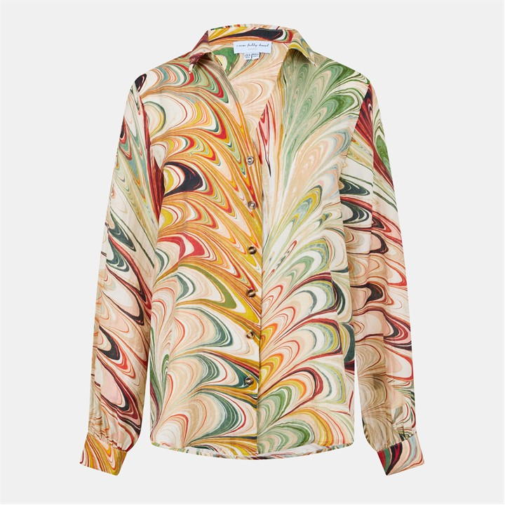 NEVER FULLY DRESSED MARBLE MILEY LONG SLEEVE SHIRT