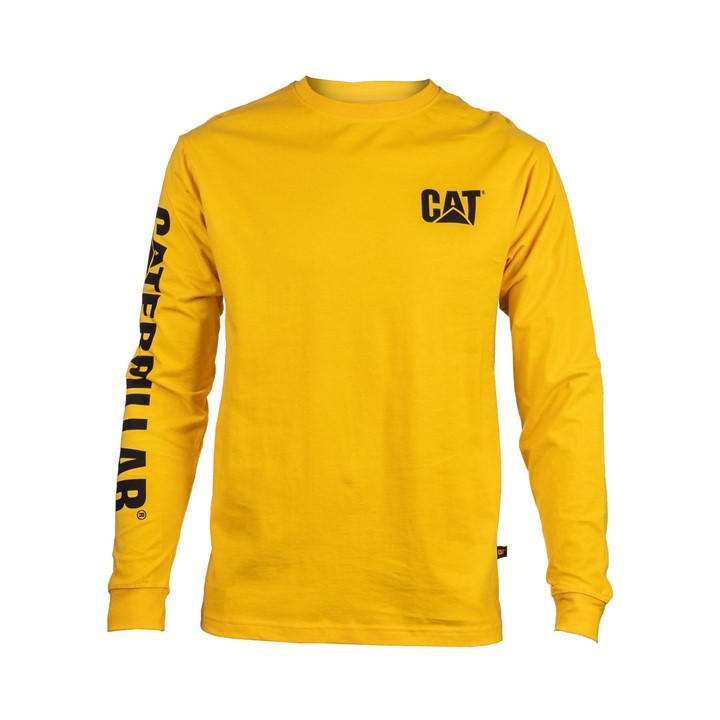 Yellow - Caterpillar - Trademark Banner Long Sleeve T-Shirt
