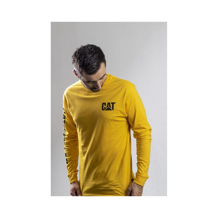 Yellow - Caterpillar - Trademark Banner Long Sleeve T-Shirt