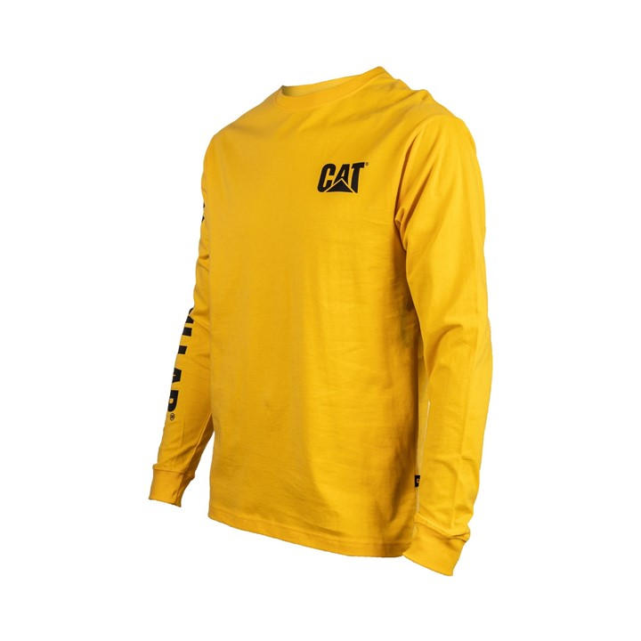 Yellow - Caterpillar - Trademark Banner Long Sleeve T-Shirt