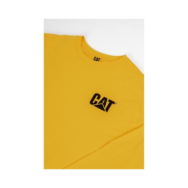 Yellow - Caterpillar - Trademark Banner Long Sleeve T-Shirt