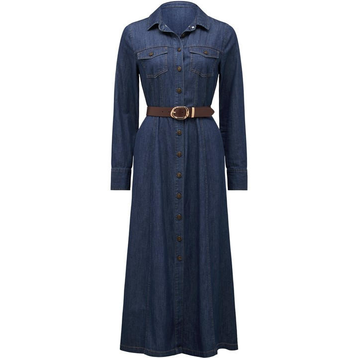 Forever New Women's Lexi Midi Shirt Dress - Blue