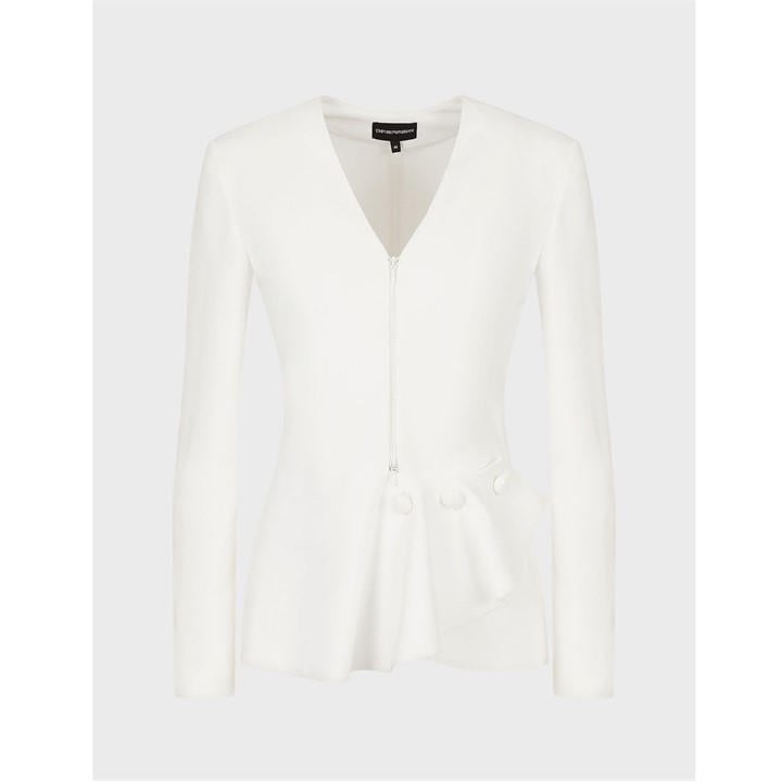 Emporio Armani Women's White Blazer Size 14