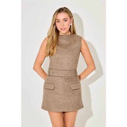 ODD MUSE - Women's Tweed Cut Out Top