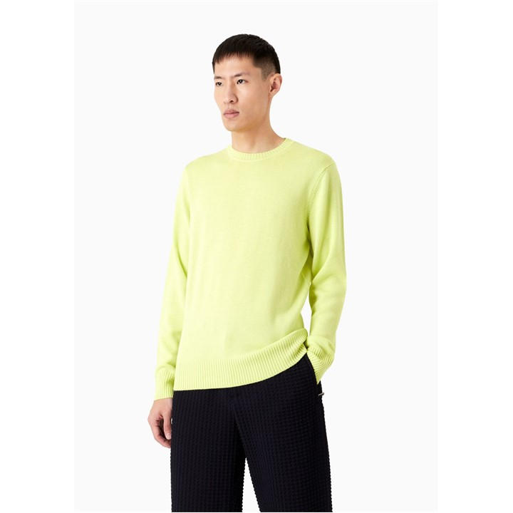 Emporio Armani Men's Green Crewneck Sweatshirt Medium