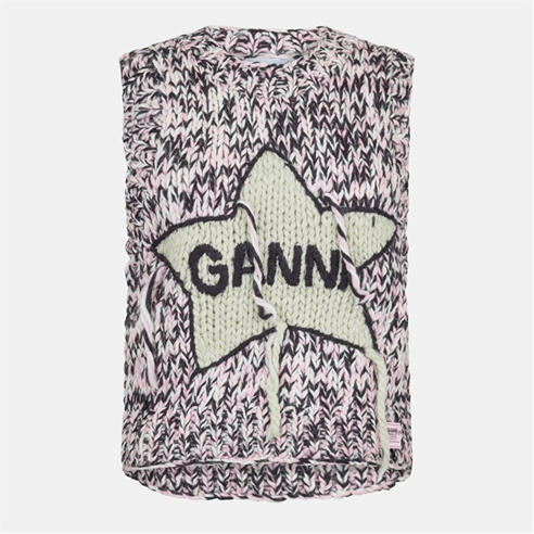 GANNI - Womens Graphic Hand Knit Vest