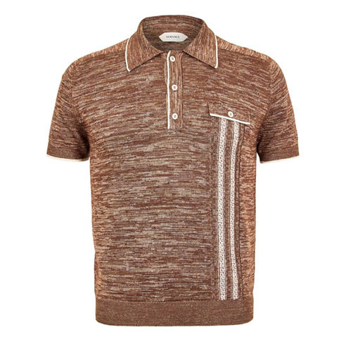 VERSACE - Men's Knitted Short Sleeve Polo Shirt