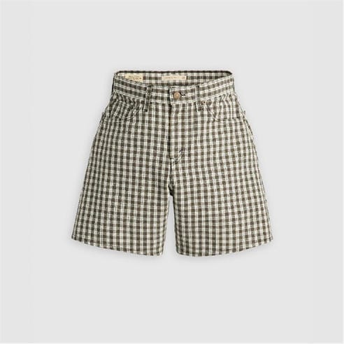 Levis - Women's Milo Plaid High Baggy Denim Shorts
